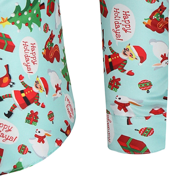 Christmas Animal Gifts Printed Long Sleeve Shirt