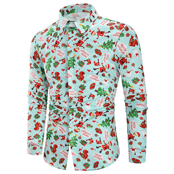 Christmas Animal Gifts Printed Long Sleeve Shirt