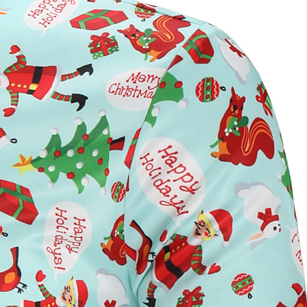 Christmas Animal Gifts Printed Long Sleeve Shirt