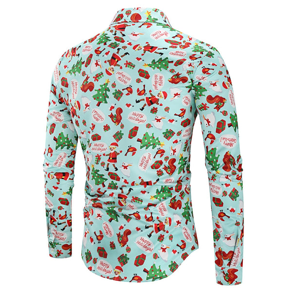 Christmas Animal Gifts Printed Long Sleeve Shirt