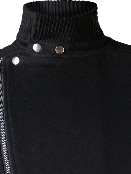Stand Collar Asymmetric Zipper Jacket