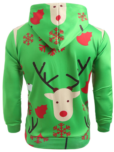 Christmas Faux Suit Print Pullover Hoodie