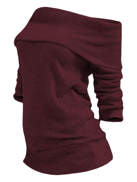Foldover Off The Shoulder Knitwear