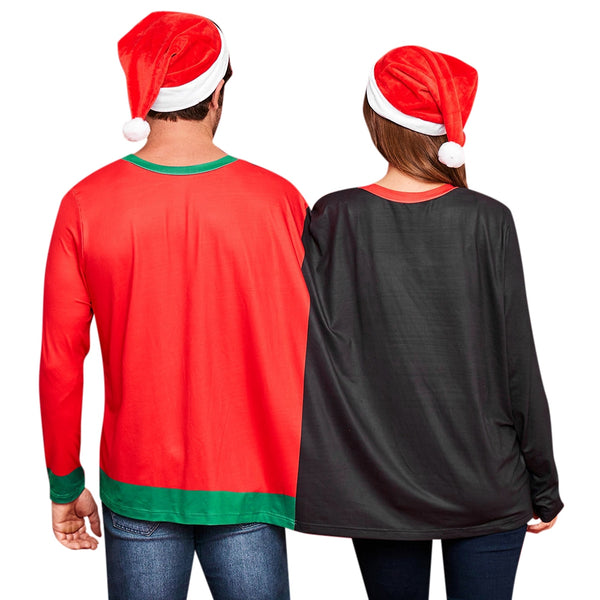 Two Person Pullover Christmas Santa Sweatshirt Pajamas