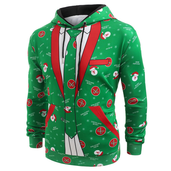 Christmas Blazer Pocket Pullover Hoodie