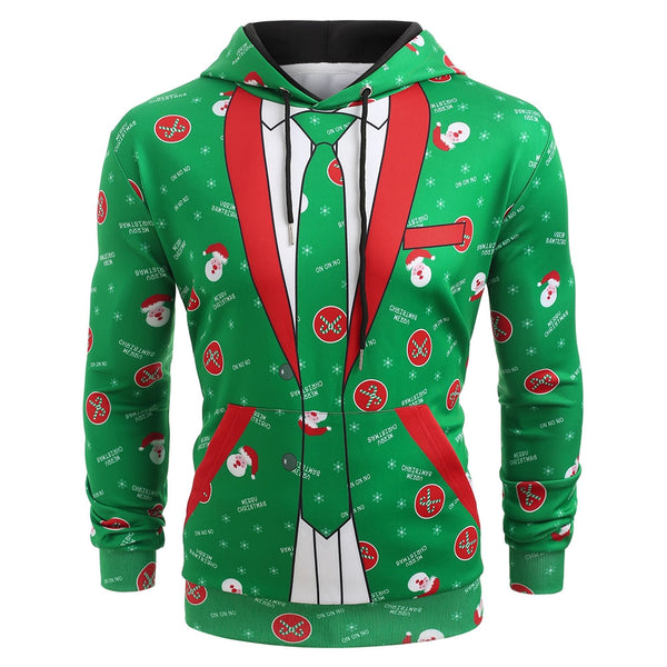 Christmas Blazer Pocket Pullover Hoodie