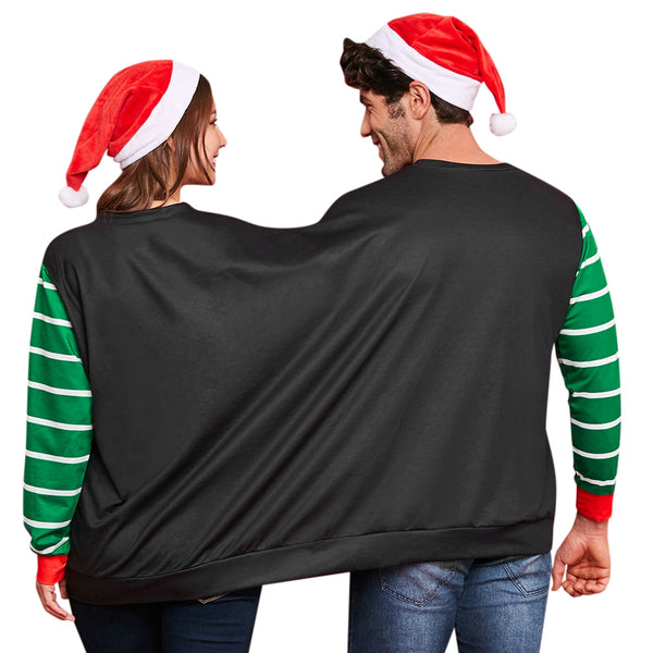 Two Person Christmas Tree Sweatshirt Pajamas