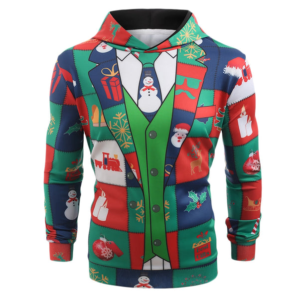 Funny Christmas Elements Blazer Print Hoodie