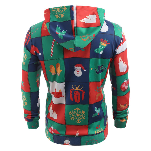 Funny Christmas Elements Blazer Print Hoodie