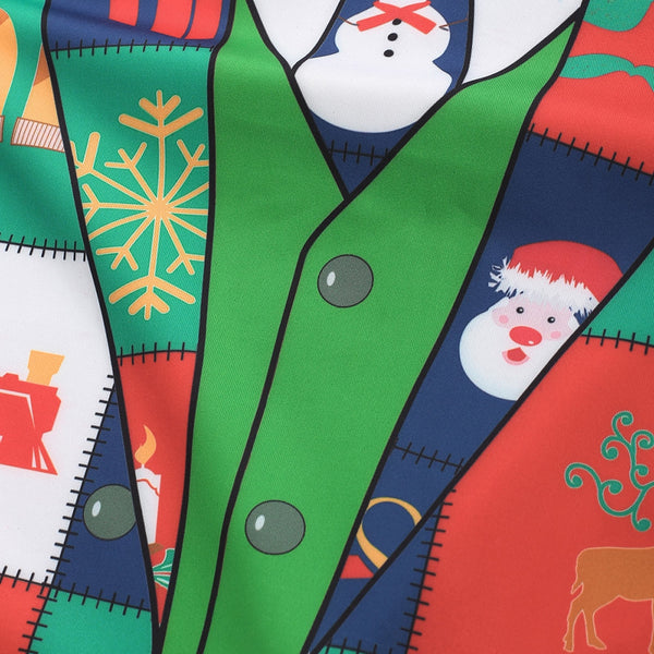 Funny Christmas Elements Blazer Print Hoodie