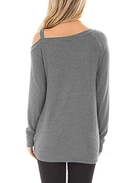 Knotted Skew Neck Sweater