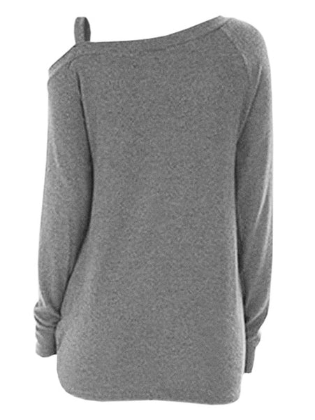 Knotted Skew Neck Sweater