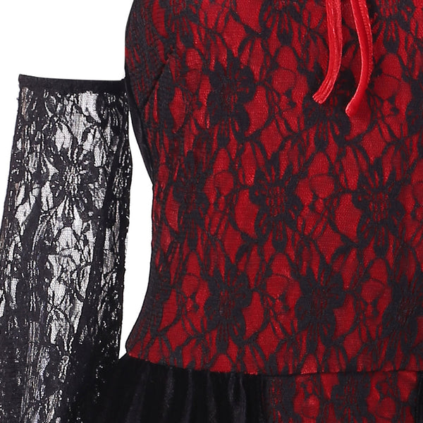 Cold Shoulder Halloween Costume Lace Dress