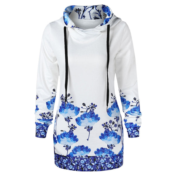 Drawstring Chinese Painting Hoodie