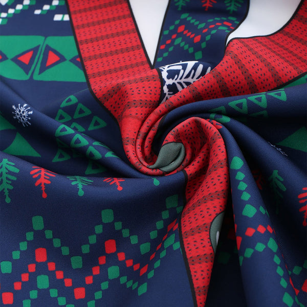 Christmas Cardigan Printed Long Sleeve T-shirt