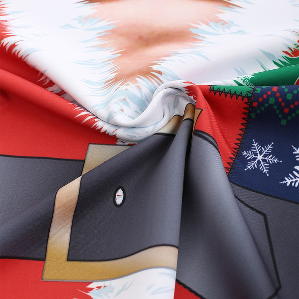 Funny Santa Muscle Clothes Print Christmas T-shirt