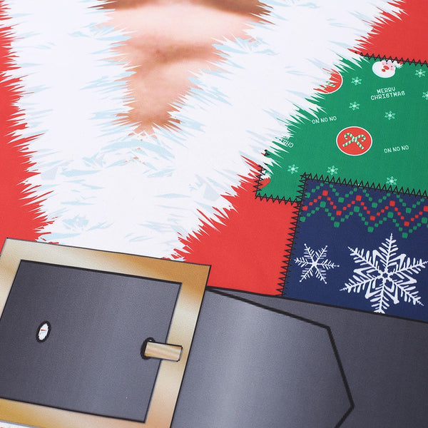 Funny Santa Muscle Clothes Print Christmas T-shirt