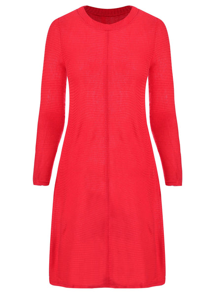 Casual Long Sleeve Jersey Swing Dress