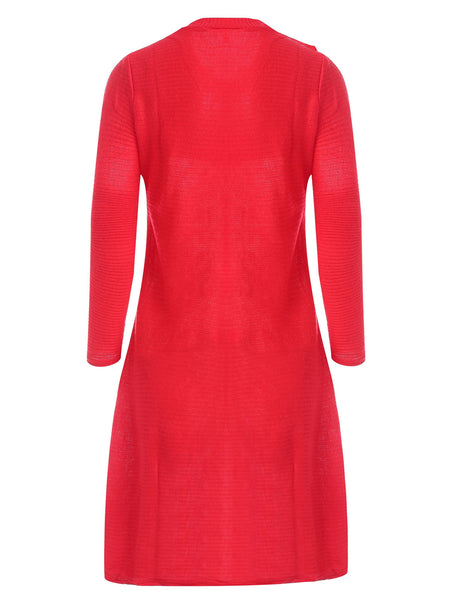 Casual Long Sleeve Jersey Swing Dress