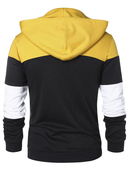 Long Sleeve Panel Pullover Hoodie
