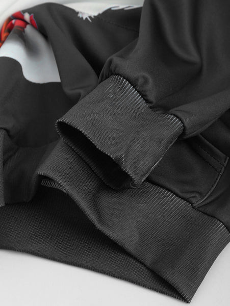 3D Cartoon Santa Claus Printed Pullover Hoodie