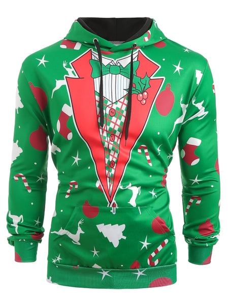 Pullover Christmas Patterns Printed Hoodie