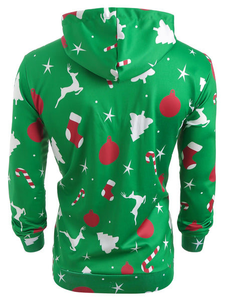 Pullover Christmas Patterns Printed Hoodie