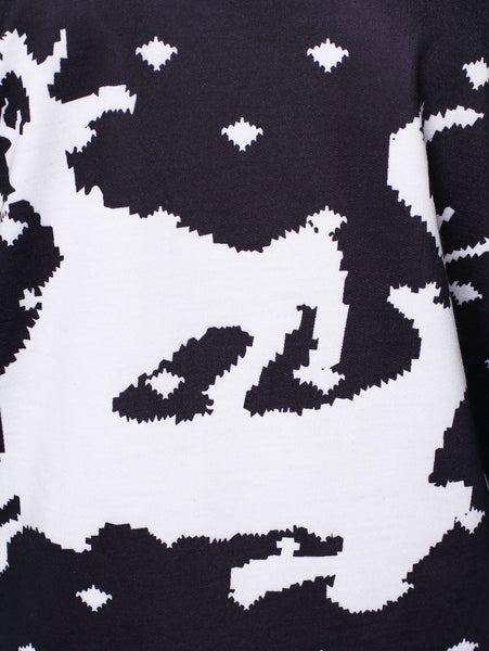 Snowflake Print Cold Shoulder Christmas T-shirt