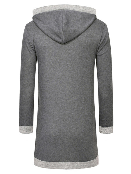 Unbuttoned Long Hooded Cardigan