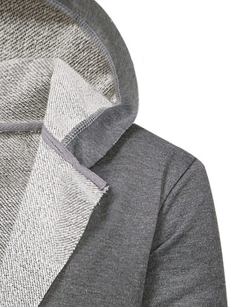 Unbuttoned Long Hooded Cardigan