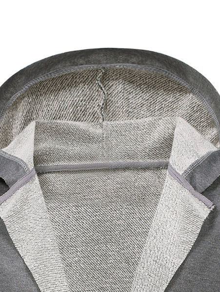 Unbuttoned Long Hooded Cardigan