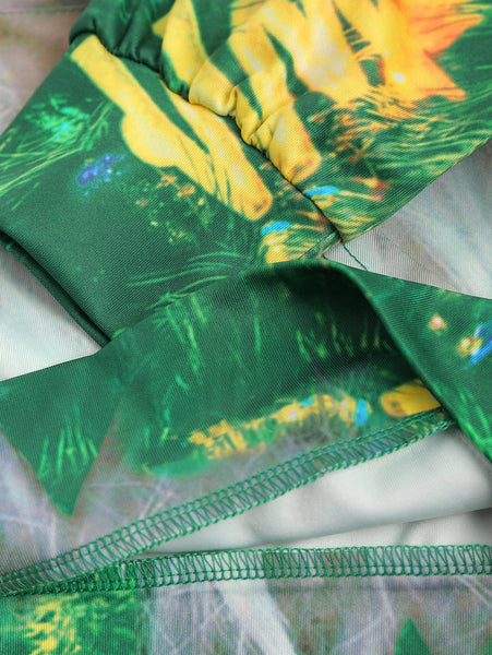 Cat with Christmas Hat Baubles Printed Casual Hoodie