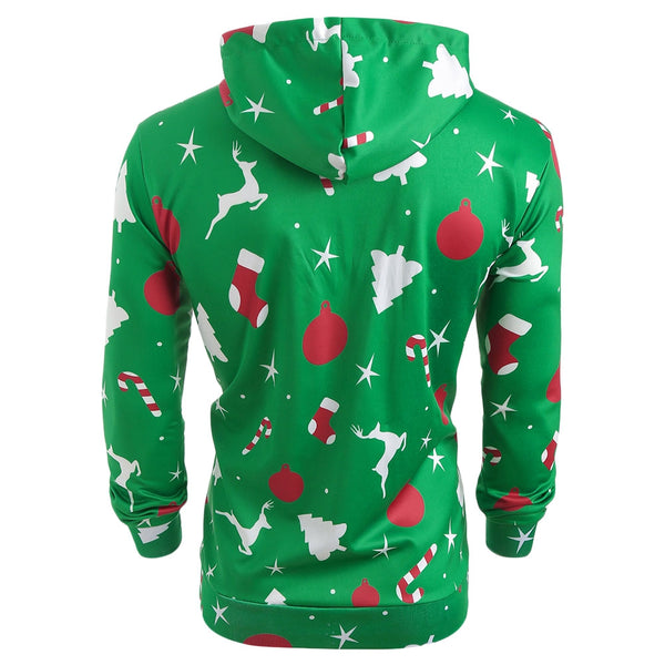 Pullover Christmas Patterns Printed Hoodie
