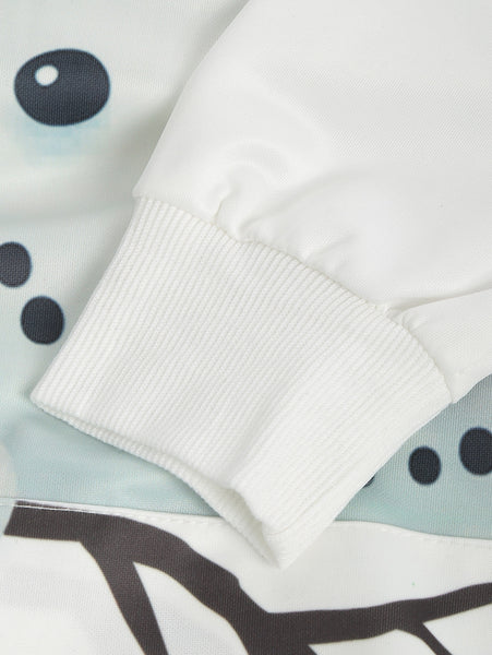 Cute 3D Snowman Print Pullover Hoodie