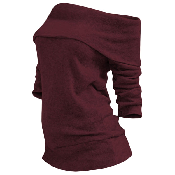 Foldover Off The Shoulder Knitwear