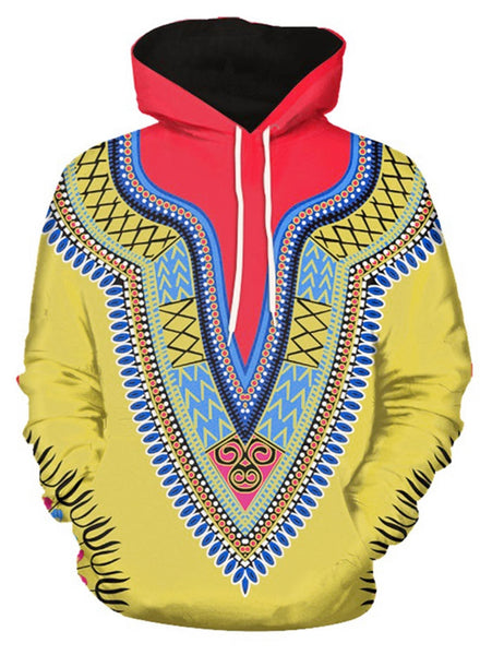 Tribal 3D Print Pullover Hoodie