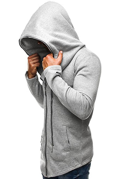 Zipper Decor Loose Hooded Trench Coat