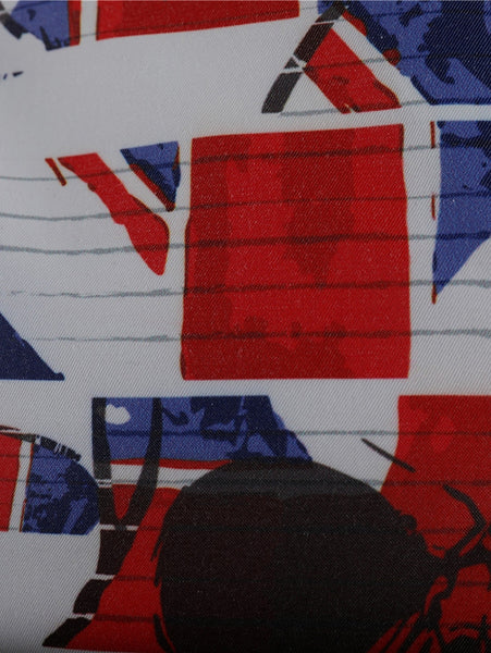 Geometric Graphic Print Cover Button Shirt