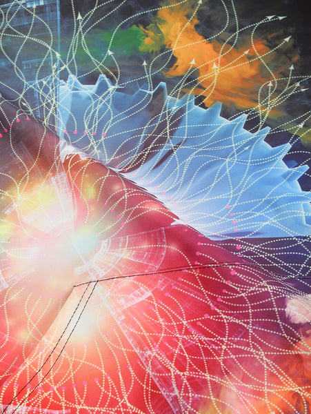 Colorful Printed Pouch Pocket Pullover Hoodie