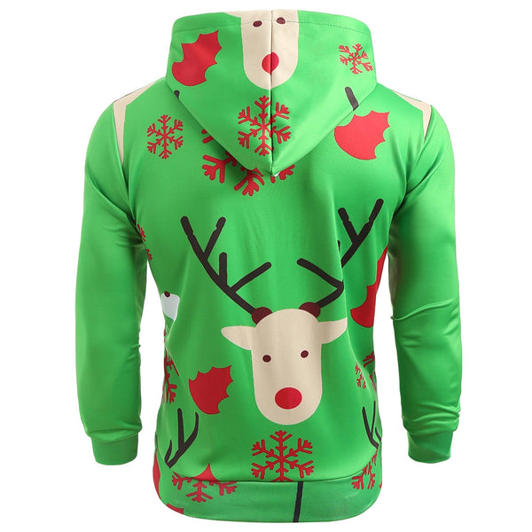 Christmas Faux Suit Print Pullover Hoodie
