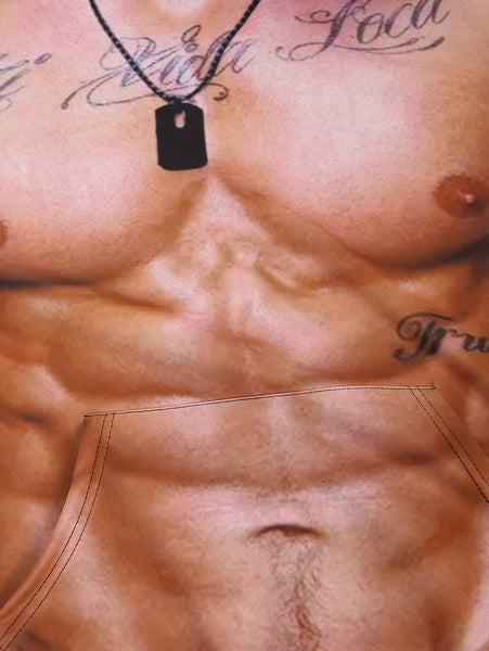 Naked Belly Letters Print Drawstring Hoodie