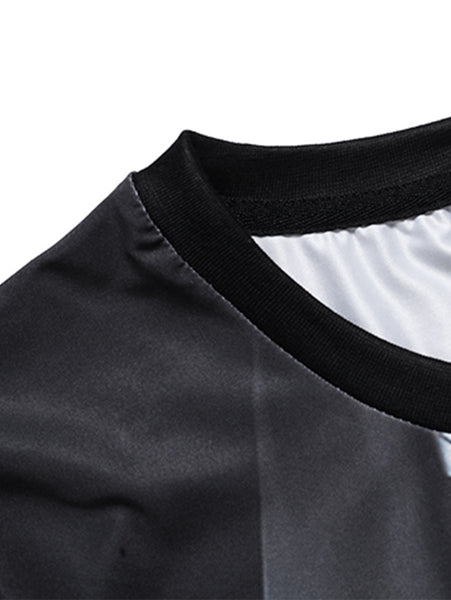 3D Muscle Suit Print Short Sleeve T-shirt