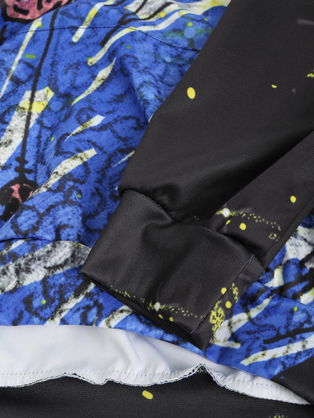 Skull Pattern Kangaroo Pocket Hoodie
