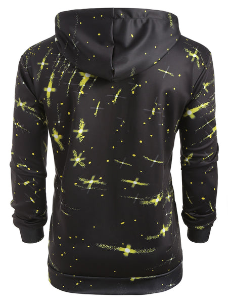 Skull Pattern Kangaroo Pocket Hoodie
