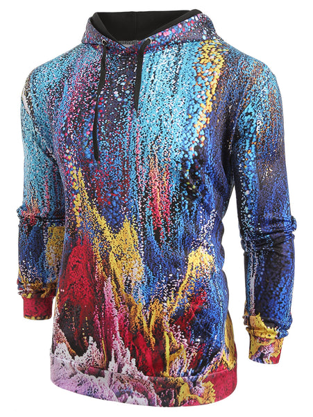 Abstract Pattern Kangaroo Pocket Hoodie