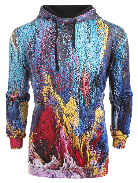Abstract Pattern Kangaroo Pocket Hoodie