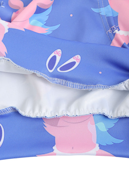 Cartoon Pig Pattern Kangaroo Pocket Hoodie