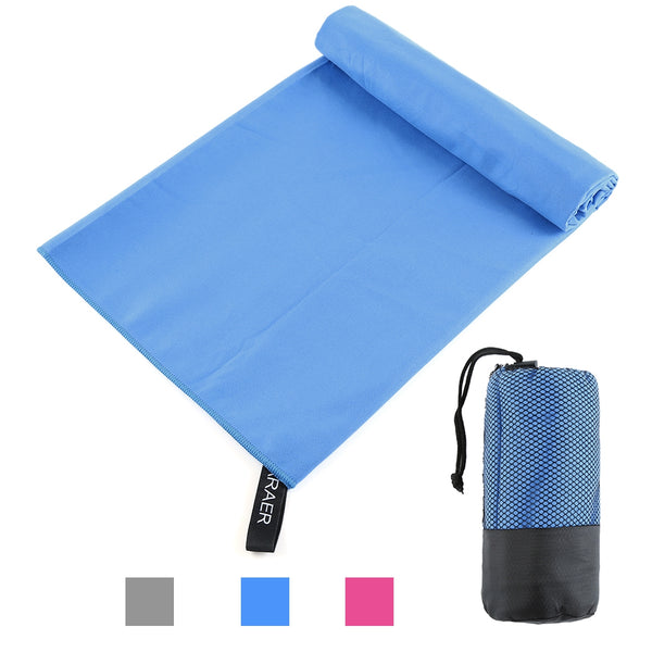 ARAER Microfibre Towel, 60cm x 90cm Absorbent Quick Dry Towel with a Carry Bag for Outdoor Swimming Surfing