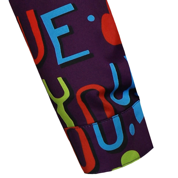 Valentine\'s Day Letter Heart Print Casual Shirt