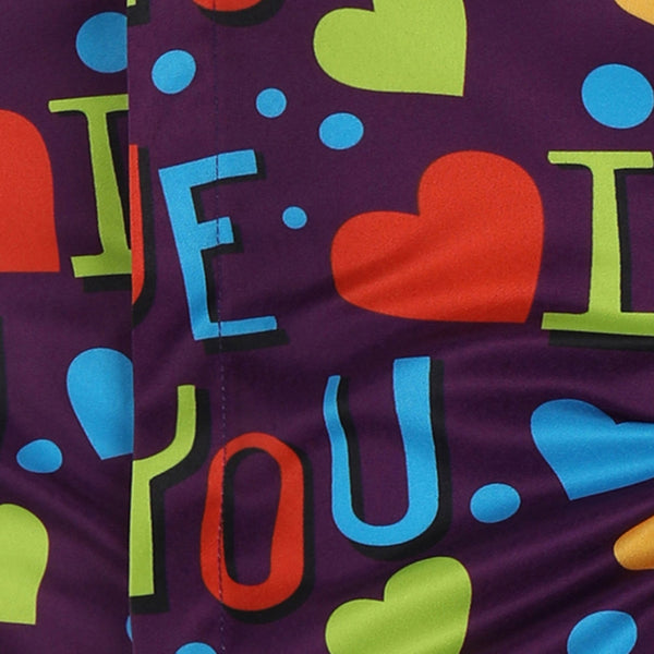 Valentine\'s Day Letter Heart Print Casual Shirt